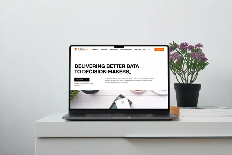 Macbook with FableData website