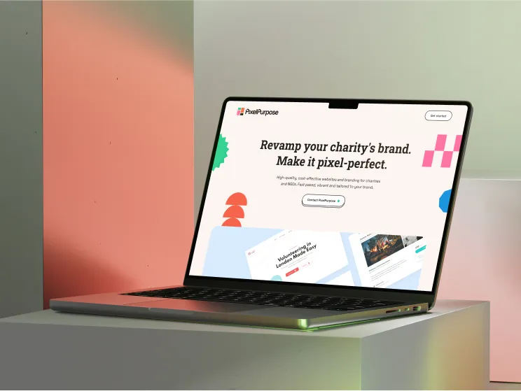 Macbook with PixelPurpose website